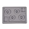PE and Flocking Bead Design Boards, Bracelet Design Board, with Graduated Measurements, DIY Beading Jewelry Making Tray, Rectangle, Gray, 29x20x1.6cm