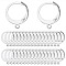 80Pcs 304 Stainless Steel Leverback Earring Findings, with Horizontal Loop, Stainless Steel Color, 14.5x12x2mm, Hole: 1.2mm
