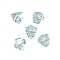 Glass Imitation Austrian Crystal Beads, Polygon, Faceted, Light Cyan, 7x7.5x7.5mm, Hole: 1.2mm