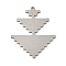 201 Stainless Steel Pendants, Laser Cut, Triangle Arrow Charm, Anti-Tarnish, Stainless Steel Color, 35x28.5x1mm, Hole: 1.5mm