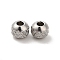 Non-Tarnish 201 Stainless Steel Bead, Round, Stainless Steel Color, 4mm, Hole: 1.6mm