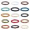 15Pcs 15 Style Round & Column & Disc Wood Beaded Stretch Bracelets Set, Mixed Color, Inner Diameter: 2~2-1/2 inch(52~62mm), 1Pc/style