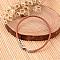 Leather Beading Cord Bracelet Making, with Brass Lobster Clasps, Peru, 180x3mm