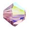Preciosa® Crystal Beads, Czech Crystal, Bicone(451 69 302 Rondelle), 20020 200 Light Amethyst AB, 3mm, Hole: 0.8mm