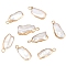 6Pcs Long-Lasting Plated Natural Keshi Pearl Brass Pendants, Baroque Pearl Charms, Golden, Teardrop, 20~23x8~10x5~6mm, Hole: 1.6mm