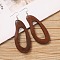 Alloy Wood Dangle Earrings, Platinum, Nuggets, 83x36mm