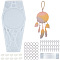 SUNNYCLUE Resin Casting Mold Dream Catcher Molds Silicone Moulds with Iron Screw Eye Pin Peg Bails Latex Finger Cots for Making Epoxy Mould 3D Feather Shape Art Mold Set DIY Craft