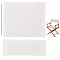 Cloth Chair Replacement, with 2 Wood Sticks, for Director Chair, Makeup Chair Seat and Back, White, 195~420x530x2.5mm