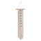 Cotton Cord Macrame Woven Tassel Wall Hanging, with  Resin Evil Eyes, Boho Style Hanging Ornament with Wood Sticks, for Home Decoration, Floral White, 650x200mm