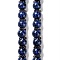 Handmade Lampwork Beads Strands, Blueberry, Midnight Blue, 10.5x11mm, Hole: 1mm, about 50pcs/strand, 20.47''(52cm)