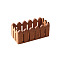 Wood Fence Mini Model, Micro Landscape Dollhouse Accessories, Pretending Prop Decorations, Saddle Brown, 50x25x22mm