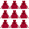 Beebeecraft 10Pcs Velvet Drawstring Bags 3.5x2.8 Inch Jewellery Pouches for Gifts Party Favors Wedding Christmas (Dark Red)