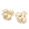 Brass Links connectors, Real 18K Gold Plated, Insects, 16x16x3mm, Hole: 1~1.2mm