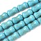 Dyed Synthetic Turquoise Beads Strands, Long Drum Shape, Light Sky Blue, 13.5x8mm, Hole: 0.7mm, about 29pcs/strand, 15.47''(39.3cm)