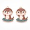 Alloy Enamel Pendants, Lead Free & Cadmium Free, Otter Shape Charms, Golden, Sienna, 29.3x20x1mm, Hole: 1.8mm
