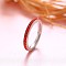 Colorful Birthstone Finger Rings, November, Stainless Steel with Rhinestone Stacking Rings for Women, Light Siam, US Size 6(16.5mm)