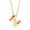 1pc Brass Chain with Alloy Letter Pendants Necklaces, Lead Free & Nickel Free & Cadmium Free, Golden, Letter Z, 17.99~18.23 inch(45.7~46.3cm), pendants: 20~22.5x13~23mm