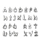 304 Stainless Steel Alphabet Pendants, Letter A~Z Charms, Stainless Steel Color, 18~20x9~15.5x4mm, Hole: 1.6mm, 26pcs/set