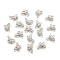 Tarnish Resistant 304 Stainless Steel Insect Charm Butterfly Pendants, Stainless Steel Color, 11x9x1mm, Hole: 1mm