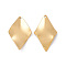 304 Stainless Steel Pendants, Golden, Rhombus Pattern, 26x16x1~2mm, Hole: 1.2mm