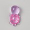 Luminous Transparent Resin Cabochons, Glow in the Dark, Tortoise, Medium Orchid, 23.5x13.5x9~9.5mm