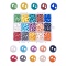 15 Colors Pearlized Plated Handmade Porcelain Cabochons, Half Round/Dome, Mixed Color, 5.5x3mm, about 215~220pcs/compartment, 3225~3300pcs/box