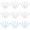 90Pcs 3 Styles 304 Stainless Steel Pins Set, Ball Head Pins & Flat Head Pins & Eye Pins, Rainbow Color, 30x0.6mm, 22 Gauge, Head: 1.4~1.9mm, 30pcs/styles