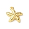 304 Stainless Steel Pendants, Ion Plating(IP), Starfish Charms, Real 18K Gold Plated, 19x16x3.5mm, Hole: 1.6mm