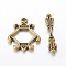 Tibetan Style Alloy Toggle Clasp, Cadmium Free & Nickel Free & Lead Free, Antique Bronze, Rhombus: about 23mm long, 18mm wide, Bar: about 25.5mm long, 5mm wide, hole: 2mm