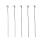 Brass Ball Head Pins, Cadmium Free & Lead Free, Silver Color Plated, 30x0.5mm, 24 Gauge, Head: 2mm, about 510pcs/50g