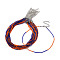 Faceted Rondelle Glass Beaded Necklace for Women, with Alloy Clasps, Dark Orange, 15.16~15.94 inch(38.5~40.5cm), 2mm