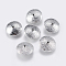 Brass Beads, Drawbench, Disc, Real Platinum Plated, 16x7mm, Hole: 1mm