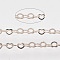 Soldered Brass Heart Chains, Cadmium Free & Nickel Free & Lead Free, with Spool, Rose Gold, 1.8x2.4x0.4mm, about 39.37 Feet(12m)/roll