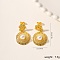 Vintage Exaggerated Metal Flower Heart Earrings for Party Wedding.
