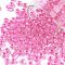 6/0 Glass Seed Beads, Transparent Inside Colours Luster, Round Hole, Round, Orchid, 6/0, 4~5x2.5~4.5mm, Hole: 1.2mm, about 4500pcs/bag