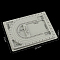 PE and Flocking Bead Design Boards, Necklace Design Board, with Graduated Measurements, DIY Beading Jewelry Making Tray, Rectangle, Gray, 32.5x24x1.5cm