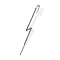 S925 Sterling Silver Rhinestone Lightning Bolt Cuff Earrings, Silver, 64x6mm