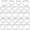 BENECREAT 24Pcs 2 Style Cat Head & Heart Shape Metal Craft Linking Ring Buckle, Platinum Alloy Choker for Necklaces Jewelry Making, Garter Making, Belts Bags