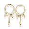 Alloy Jewelry Linking Rings, Round with Teardrop, Light Gold, 31x15x3mm, Inner Diameter: 12.5x11mm