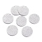 Tarnish Resistant 304 Stainless Steel Pendants, Textured, Flat Round, Stainless Steel Color, 25x1mm, Hole: 1.4mm