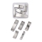 10Pcs 5 Style 304 Stainless Steel Slide Charms, Curved Tube, Stainless Steel Color, 2pcs/style