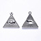 Non-Tarnish 304 Stainless Steel Pendants, All Seeing Eye, Stainless Steel Color, 25.5x25x3mm, Hole: 1.8mm