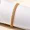 Brass Beaded Double Strand Bracelets, Spray Painted Box Chain Bracelets for Women, Rack Plating, Long-Lasting Plated,  Cadmium Free & Lead Free, Chocolate, 6-5/8 inch(16.8cm)