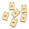 Brass Micro Pave Clear & Black Cubic Zirconia Pendants, Rectangle with Heart & Eye, Real 18K Gold Plated, 20x12.8x2.3mm, Hole: 1.8mm