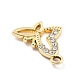 Подвески из сплава и страза FIND-U026-25B-G-2
