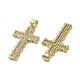 Латунные микропаве прозрачные подвески с фианитом KK-H466-09G-02-2