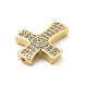 Латунные микропаве прозрачные подвески с фианитом KK-L228-44C-G-2