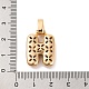Латунные микро проложить кубического циркония подвески KK-C076-29H-G02-3