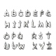 Подвески-алфавиты из нержавеющей стали 304 STAS-U033-02P-1