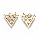 Кулоны из латуни mirco pave прозрачные кубические циркония KK-S356-170G-NF-2